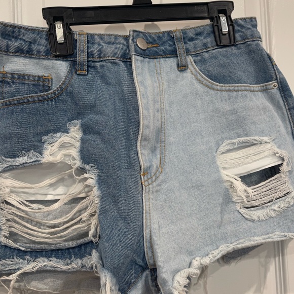 Jean patchwork shorts - Picture 3 of 5